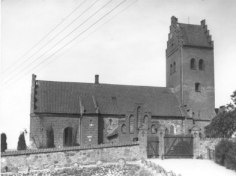 Lillerd Kirke o. 1950. Fra mit konfirmationstelegram!